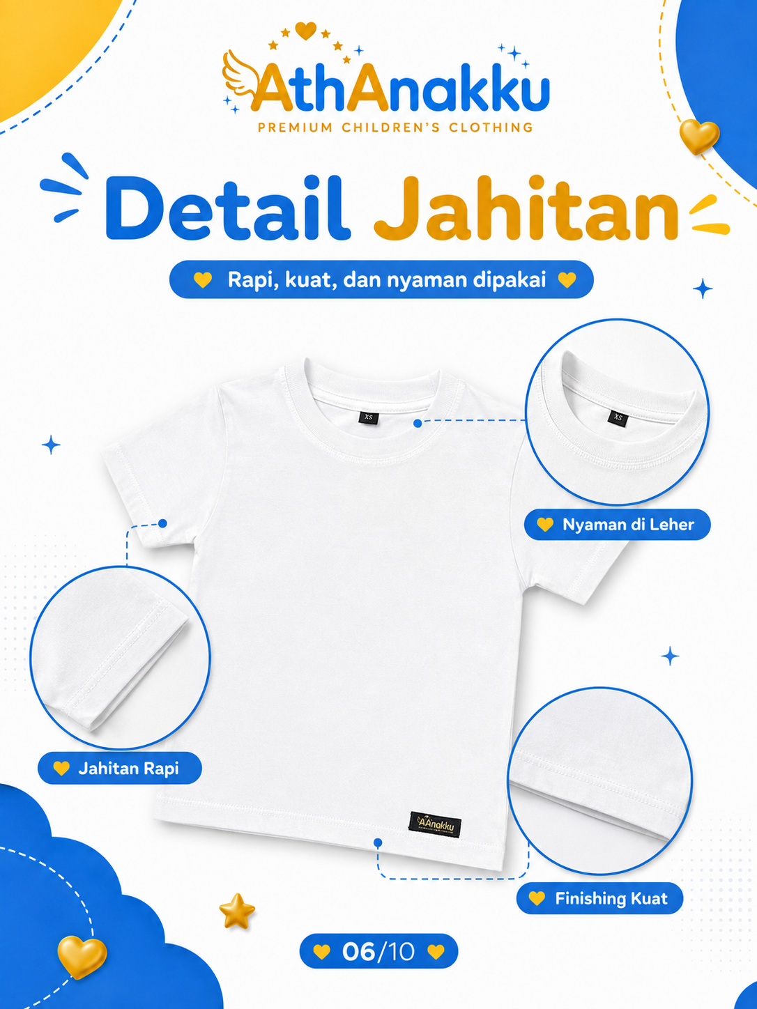 Detail jahitan rapi